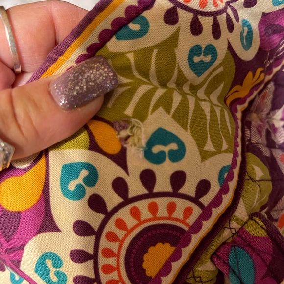 Vera Bradley “Plum Crazy” Villager Tote w/Matching Wallet - Picture 13 of 16